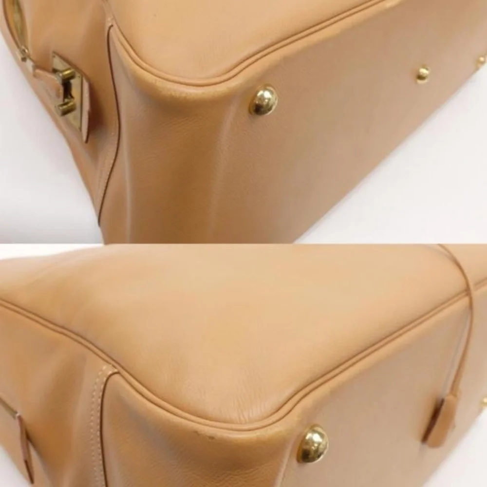 Hermès Gold Samplon Travel Boston Duffle Bag